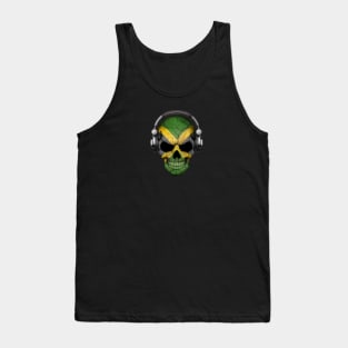 Dark Skull Deejay with Jamaican Flag Tank Top